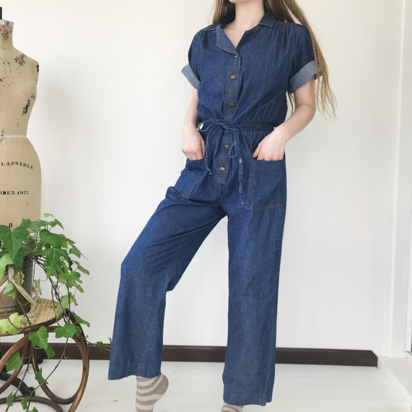 Vintage denim romper